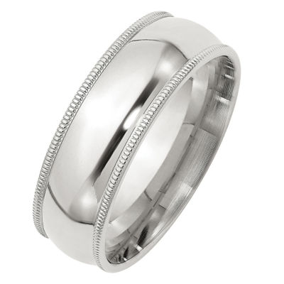 7MM Sterling Silver Wedding Band