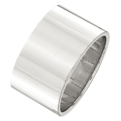 Zales Men's 9.0mm Comfort Fit Flat Wedding Band in Sterling Silver