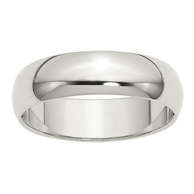 Personalized 6MM Sterling Silver Wedding Band