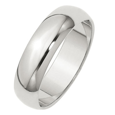 Personalized 6MM Sterling Silver Wedding Band