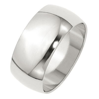 Personalized 10MM Sterling Silver Wedding Band