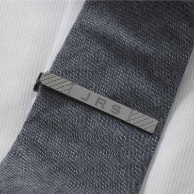 Personalized Diagonal Line Patterned Tie Bar