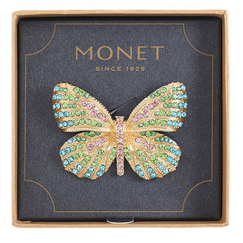 Monet Jewelry Multi Color Crystal Butterfly Pin, Color: Multi - JCPenney