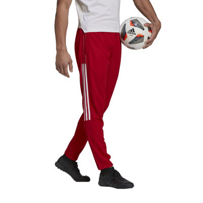 mens adidas pants red