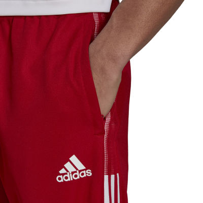 red adidas track bottoms