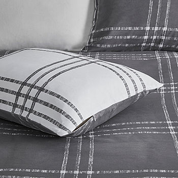 Intelligent Design Plaid Midweight Reversible Down Alternative Comforter Set,  Color: White Gray - JCPenney