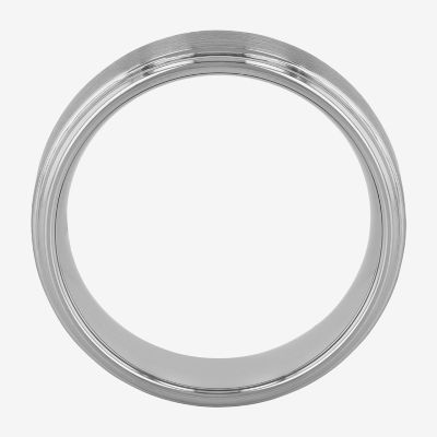  Mens 8mm Comfort-Fit Ring in Tungsten