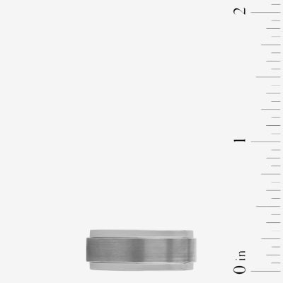  Mens 8mm Comfort-Fit Ring in Tungsten