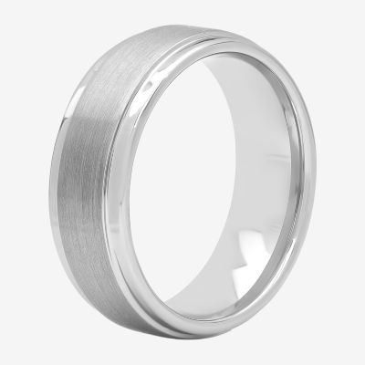  Mens 8mm Comfort-Fit Ring in Tungsten