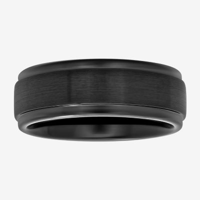 Mens 8mm Comfort-Fit Ring Tungsten