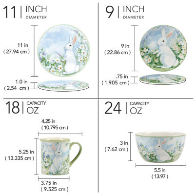 Certified International Easter Morning 16-pc. Earthenware Dinnerware Set