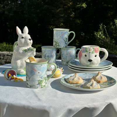 Certified International Easter Morning 4-pc. Earthenware Dessert Plate