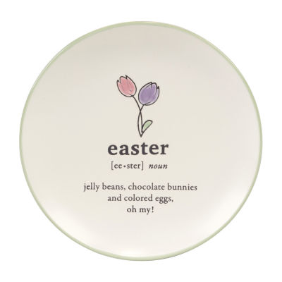 Certified International Easter Words 4-pc. Stoneware Appetizer Plate
