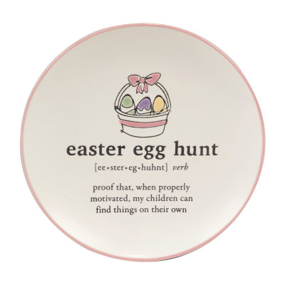 Certified International Easter Words 4-pc. Stoneware Appetizer Plate