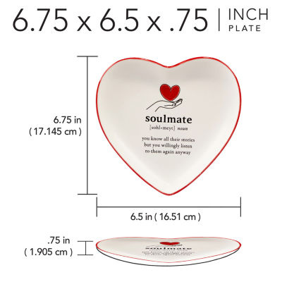 Certified International Valentine's Day 4-pc. Stoneware Appetizer Plate