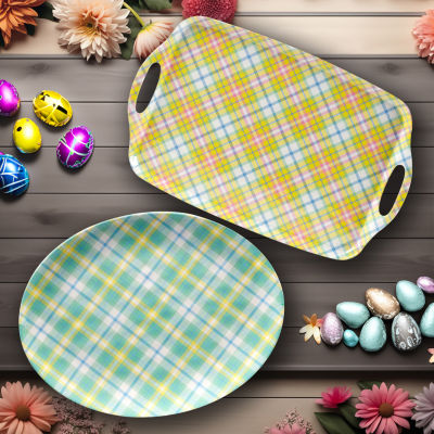 Certified International Easter Morning 2-pc. Serving Tray