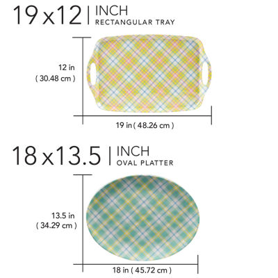 Certified International Easter Morning 2-pc. Serving Tray