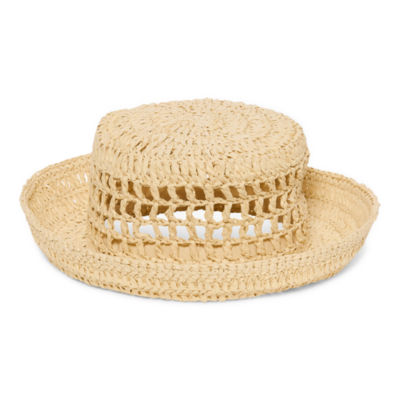 a.n.a Open Weave Straw Womens Bucket Hat