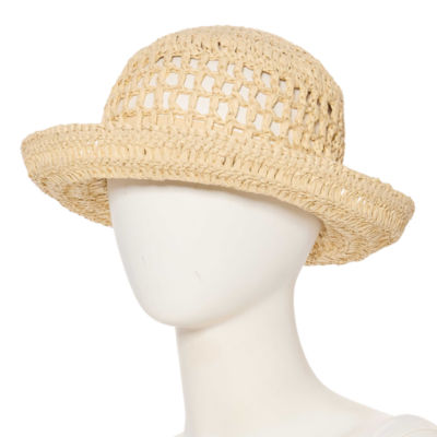 a.n.a Open Weave Straw Womens Bucket Hat
