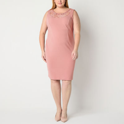 Maya Brooke Womens Jacket Dress Plus