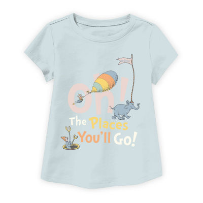 Toddler Girls Crew Neck Short Sleeve Dr. Seuss Graphic T-Shirt