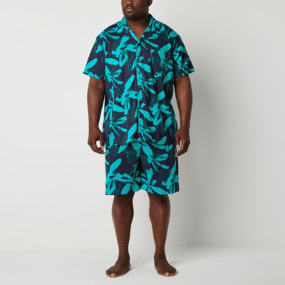 Shaquille O'Neal XLG Mens Big and Tall Short Sleeve 2-pc. Pajama Sets