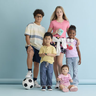 Okie Dokie Baby Girls Round Neck Short Sleeve Rib Bodysuit