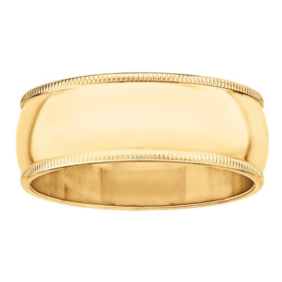 8MM 14K Gold Wedding Band