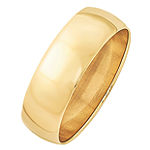Personalized 7MM 14K Gold Wedding Band