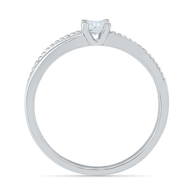 Promise My Love Womens 1/6 CT. T.W. Natural White Diamond 10K Gold Promise Ring
