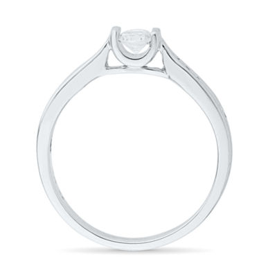 Promise My Love Womens 1/3 CT. T.W. Natural White Diamond 10K Gold Round Promise Ring