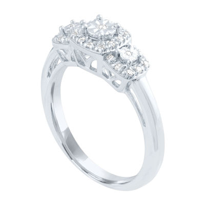 LIMITED TIME SPECIAL! 1/10 CT. T.W.  Diamond Ring in Sterling Silver