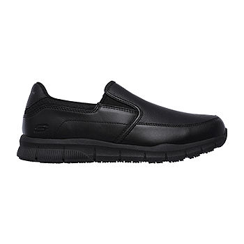 Skechers Nampa Slip-on Toe Wide Width Shoes, Color: Black -