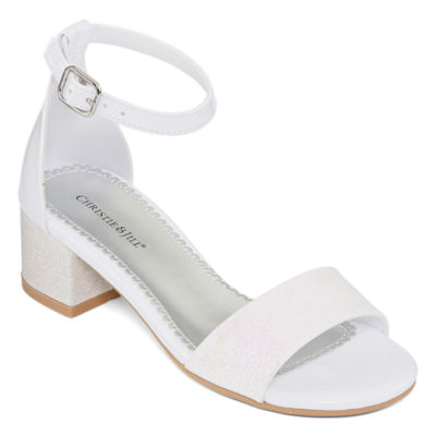 Christie & Jill Mallory Little & Big Kid Girls Round Open Toe Block Heel Pumps