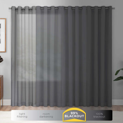 Eclipse Corin Rod Pocket Blackout Single Curtain Panel
