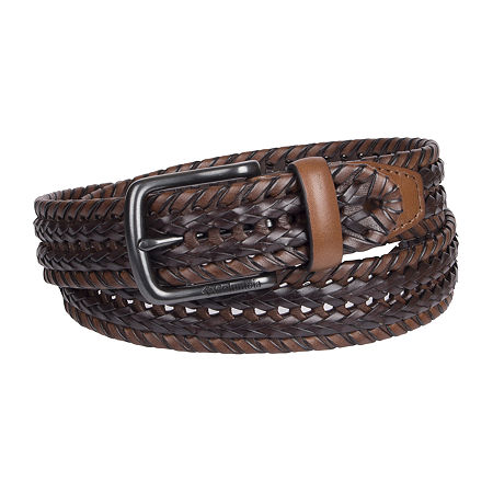 Columbia Braided Mens Belt, M (34-36), Brown