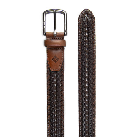 Columbia Braided Mens Belt, M (34-36), Brown