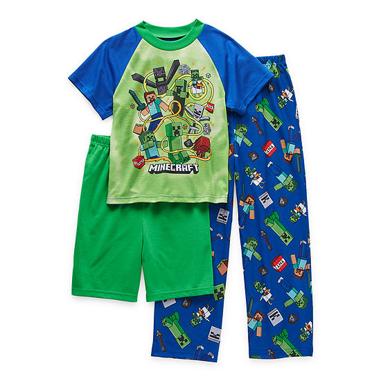 Little & Big Boys 3-pc. Minecraft Pajama Set