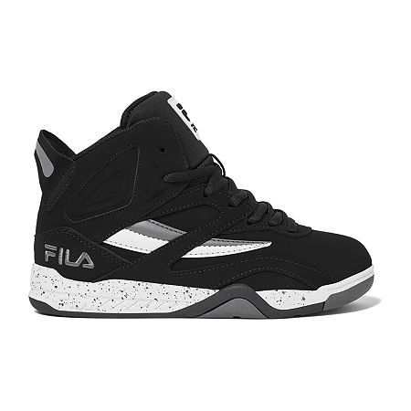 FILA Dereverse Speckle Little & Big Boys Basketball Shoes, 5 1/2 Medium, Black