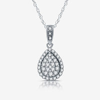 Diamond Blossom 1 CT. T.W. Mined White Diamond Sterling Silver Pear 2-pc. Jewelry Set, One Size