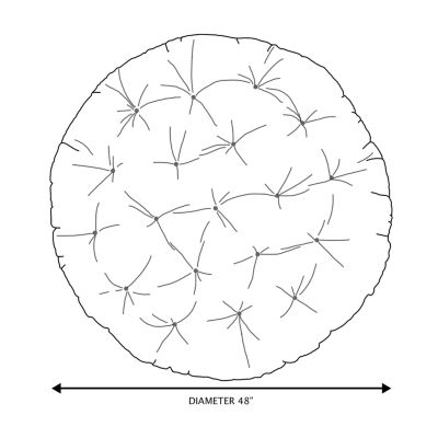 Mozaic Company 48''X48''X4'' Papasan Cushion Patio Seat
