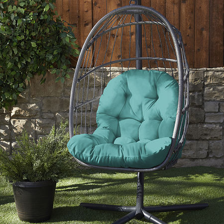 Mozaic Company Egg Chair Cushion Patio Seat, One Size, Green