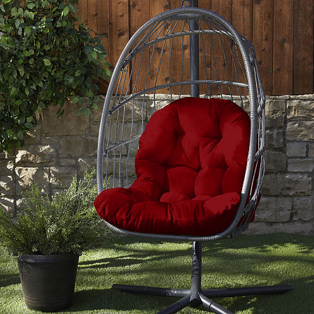 Mozaic Company Egg Chair Cushion Patio Seat, One Size, Red