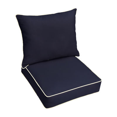 Mozaic Company Sunbrella Deep Seating Pillow and Cushion Set One Size Blue 189$