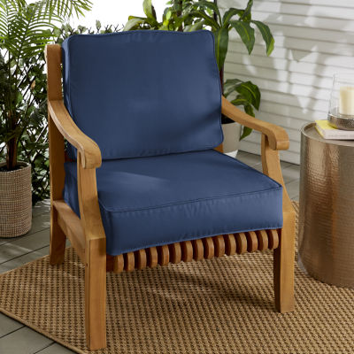 Mozaic Company Deep Seating Pillow And Cushion Set Patio Chair Cushion - Blue