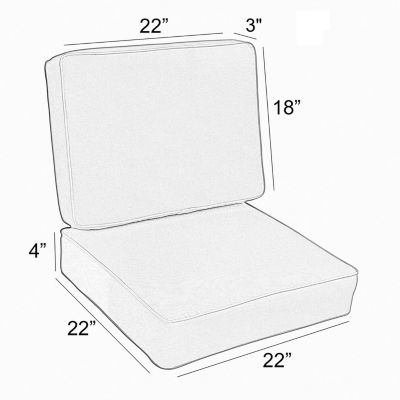 Mozaic Company Deep Seating Pillow And Cushion Set Patio Chair Cushion - Blue