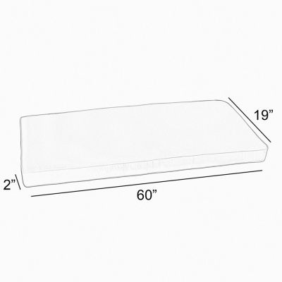 Mozaic Company Sunbrella Bench Cushion Corded