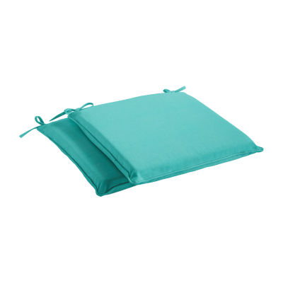 Mozaic Company Sunbrella Chair Pad Corded Set of 2 One Size Blue 90$