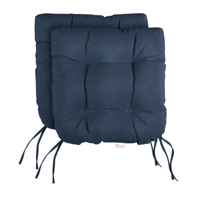 Mozaic Company Sunbrella Tufted U-Shape Seat Cushion Set of 2 One Size Blue 165$