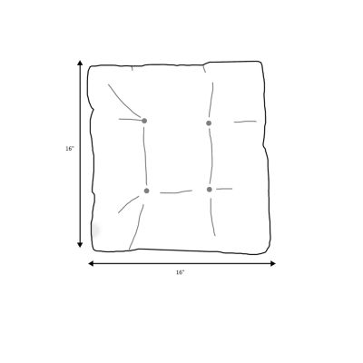 Mozaic Company Sunbrella Tufted Square Seat Cushion